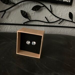 New! White Sapphire Sterling Silver Studs